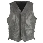 Motorbike Leather Vests Men
