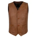 Motorbike Leather Vests Men